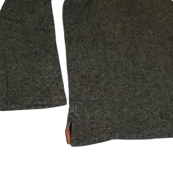 Woolrich 1/4 Snap Pullover Fleece Sweater Men's Sz M Green Polyester Pocket - Picture 4 of 7